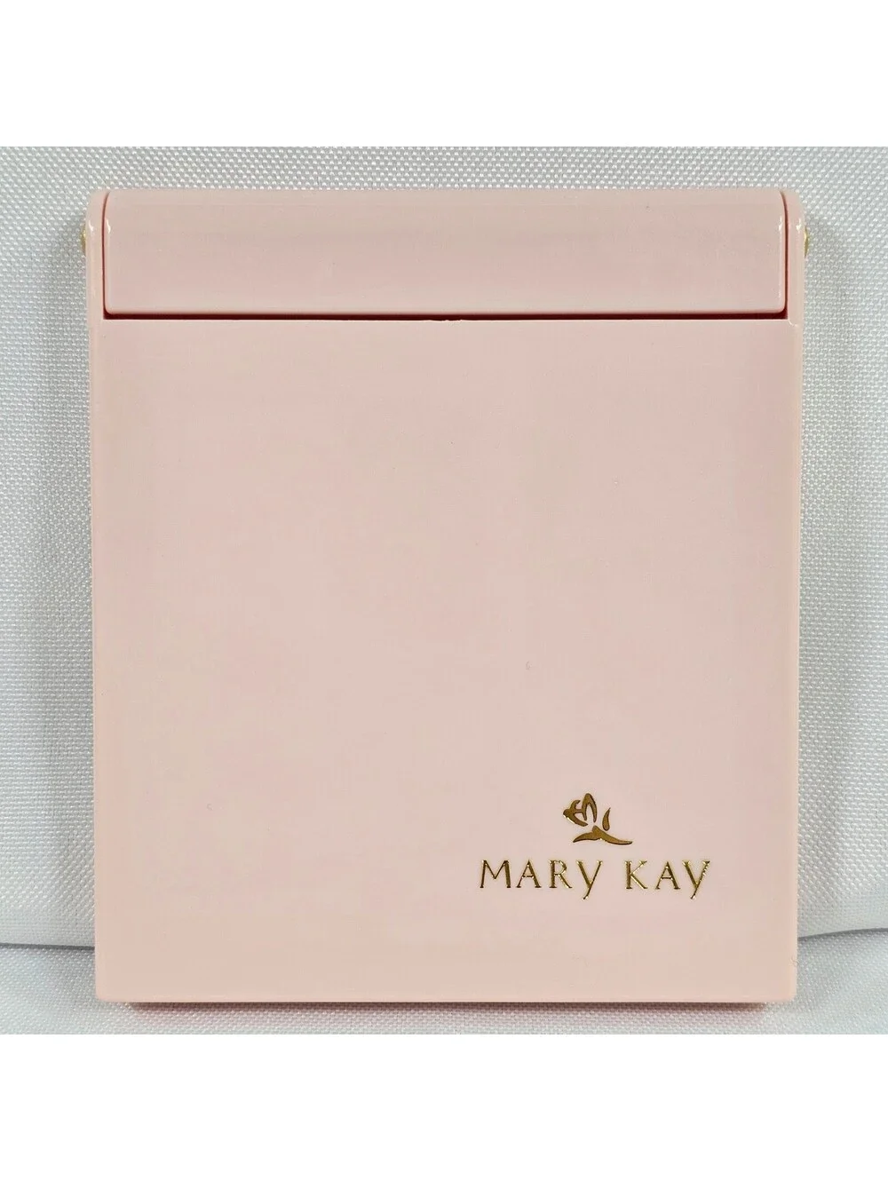 Vintage Mary Kay Woven Tapestry Lipstick Case and Compact Pouch Set Pink Gold
